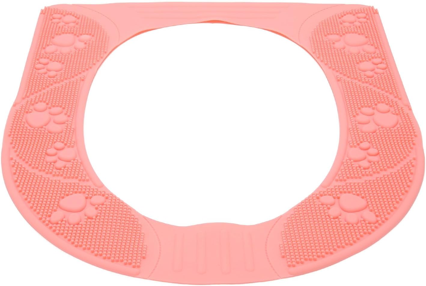 Silicone Toilet Seat Cover, Non Slip Design (Pink) | Washable, soft and durable material, easy to install, fits standard toilets