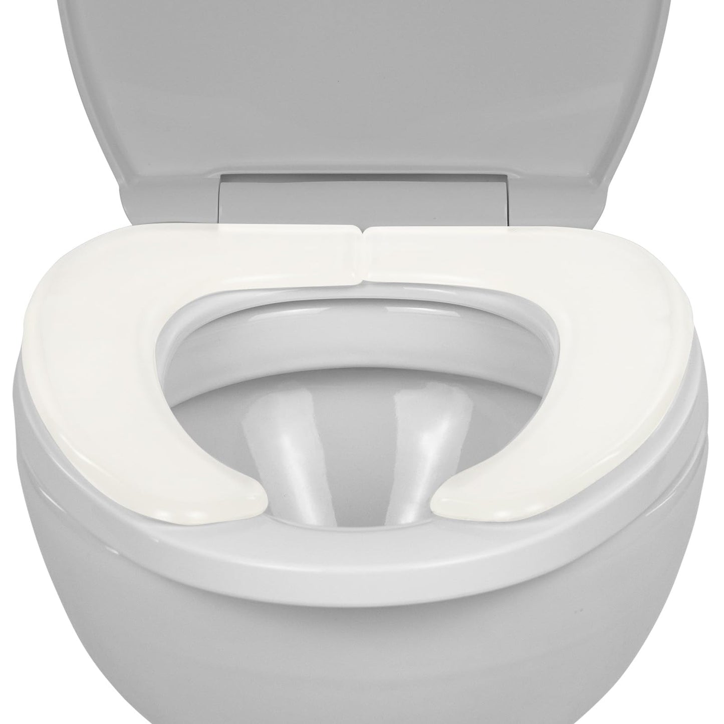 Vive Gel Toilet Seat Cushion Cover - Raised Padded Riser Cushion for Elongated, Standard, and Commode Chairs- Seat Warmer Pressure & Pain Relief Comfort- Adhesive Donut Pad for Elderly, Seniors