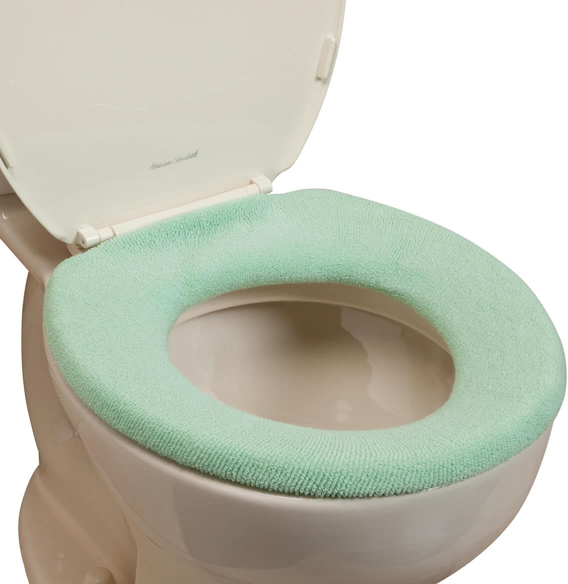 Elastic Cushioned Toilet Seat Cover Universal Fit White | Ivory