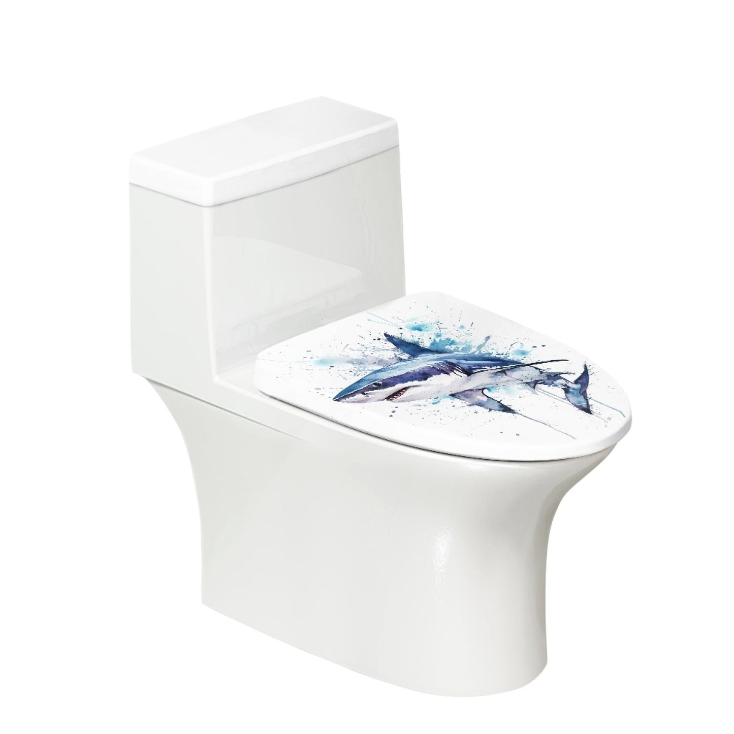 Japanese Fish Set of 2 Toilet Lid and Tank Cover Home Art Orange Pink