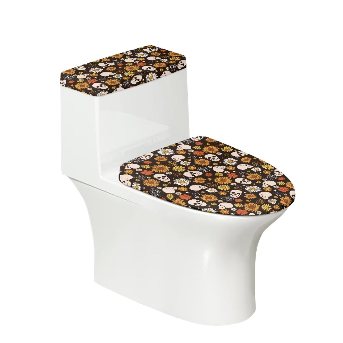 Toilet Lid Covers, Reusable Toilet Seat Covers Removable Toilet Tank Lid Cover for Hotel Home Toilet Keep Toilet Clean(Black Cats)