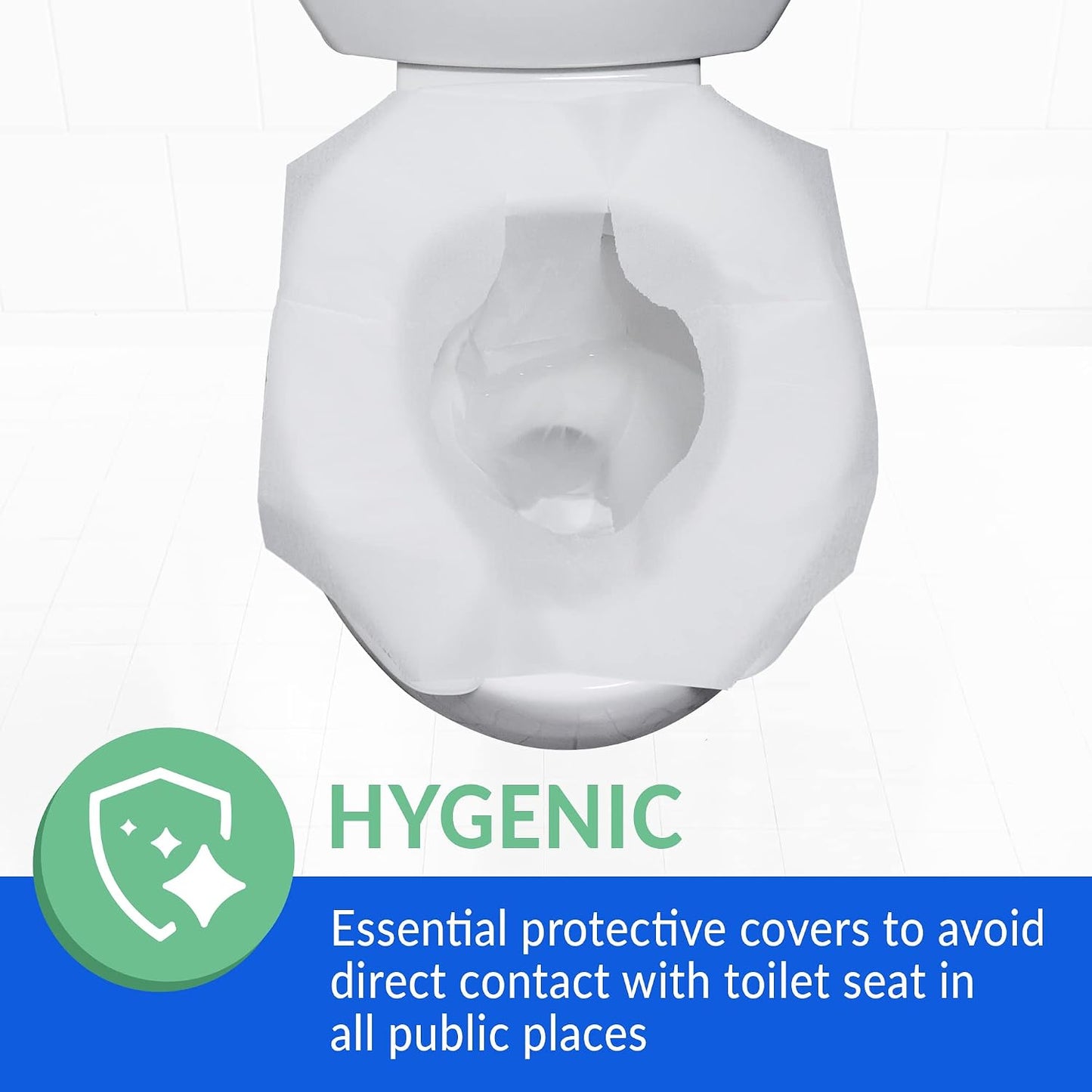 Reli. Toilet Seat Covers (2000 Pcs, 8 Packs of 250) Flushable | Disposable Toilet Seat Cover 14x16" (Half-Fold) | Paper Liners for Restroom, Bathroom, Travel, Camping, Potty Training