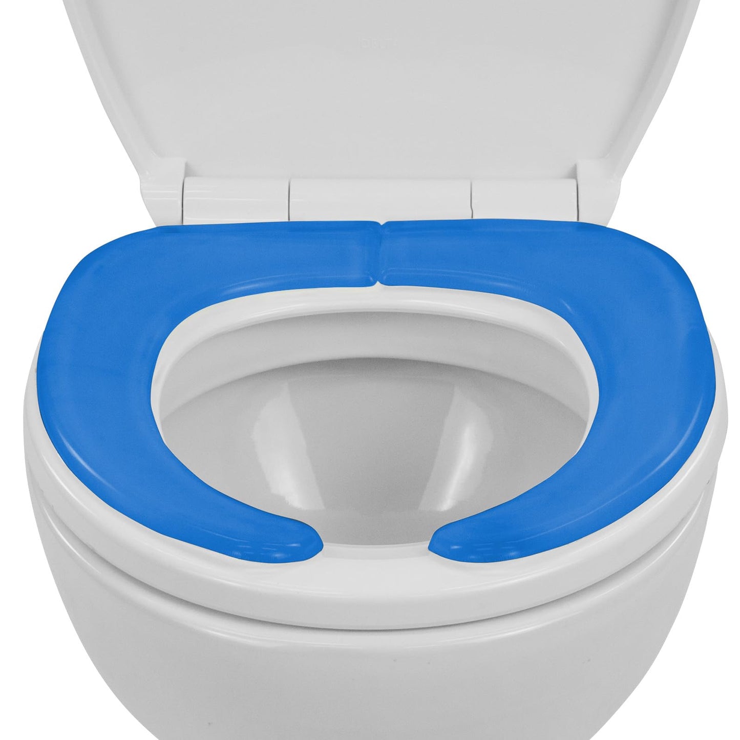 Vive Gel Toilet Seat Cushion Cover - Raised Padded Riser Cushion for Elongated, Standard, and Commode Chairs- Seat Warmer Pressure & Pain Relief Comfort- Adhesive Donut Pad for Elderly, Seniors