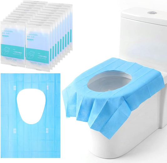 100 Pack Disposable Toilet Seat Covers 16x24 Inch Travel Toilet Covers | Individually Wrapped, Extra Large, Potty Liners, Portable Travel Seat Cover, Waterproof