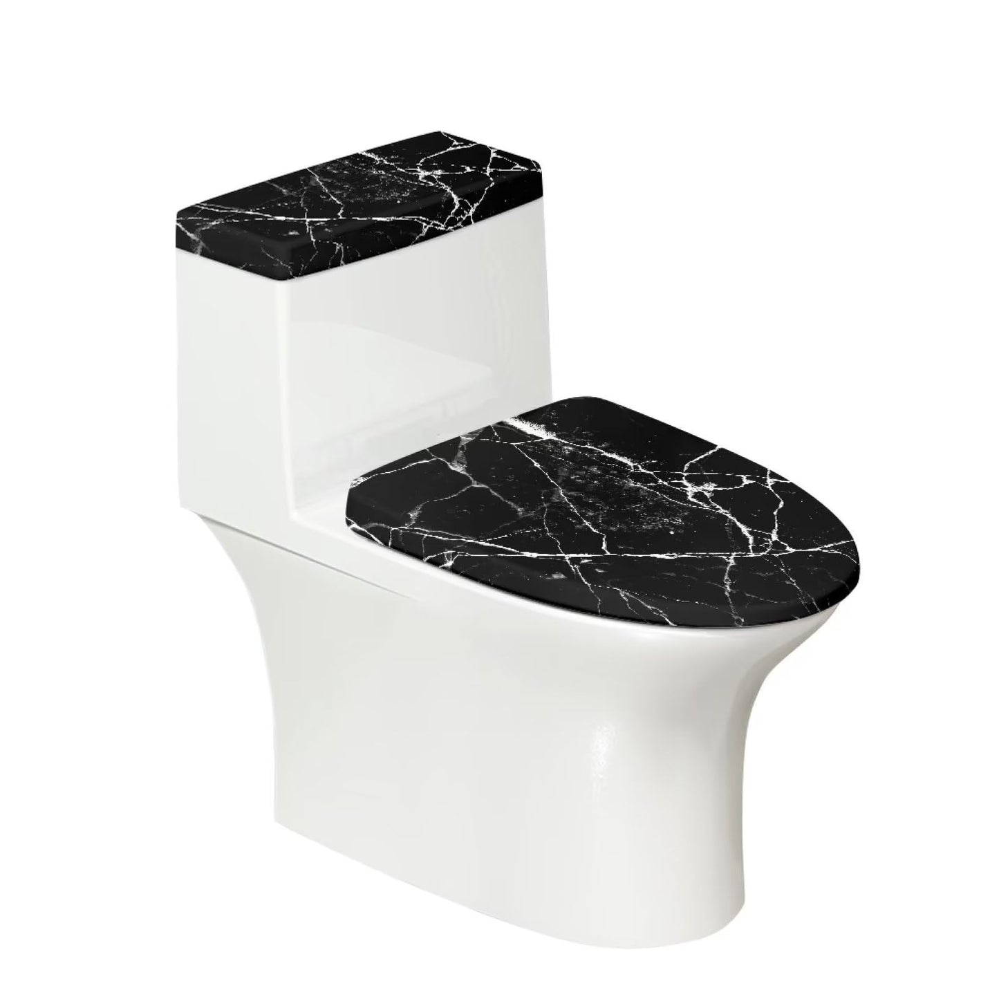 Toilet Lid Covers, Reusable Toilet Seat Covers Removable Toilet Tank Lid Cover for Hotel Home Toilet Keep Toilet Clean(Black Cats)