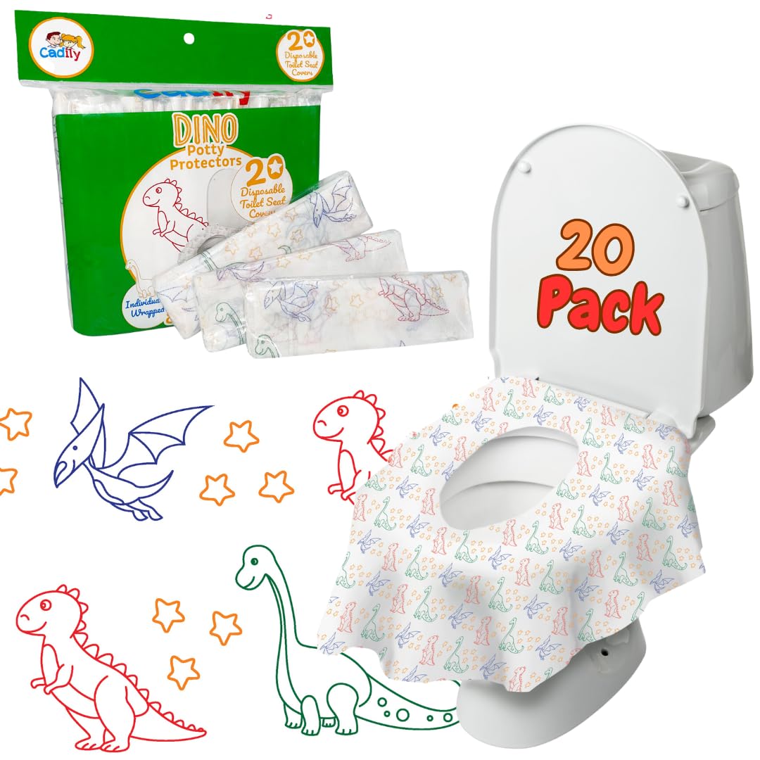 Disposable Toilet Seat Cover for Kids, 40 Pk Individually Wrapped XL | Princess disposable potty liners for toddlers, Waterproof and Extra Large, Potty training essentials for travel