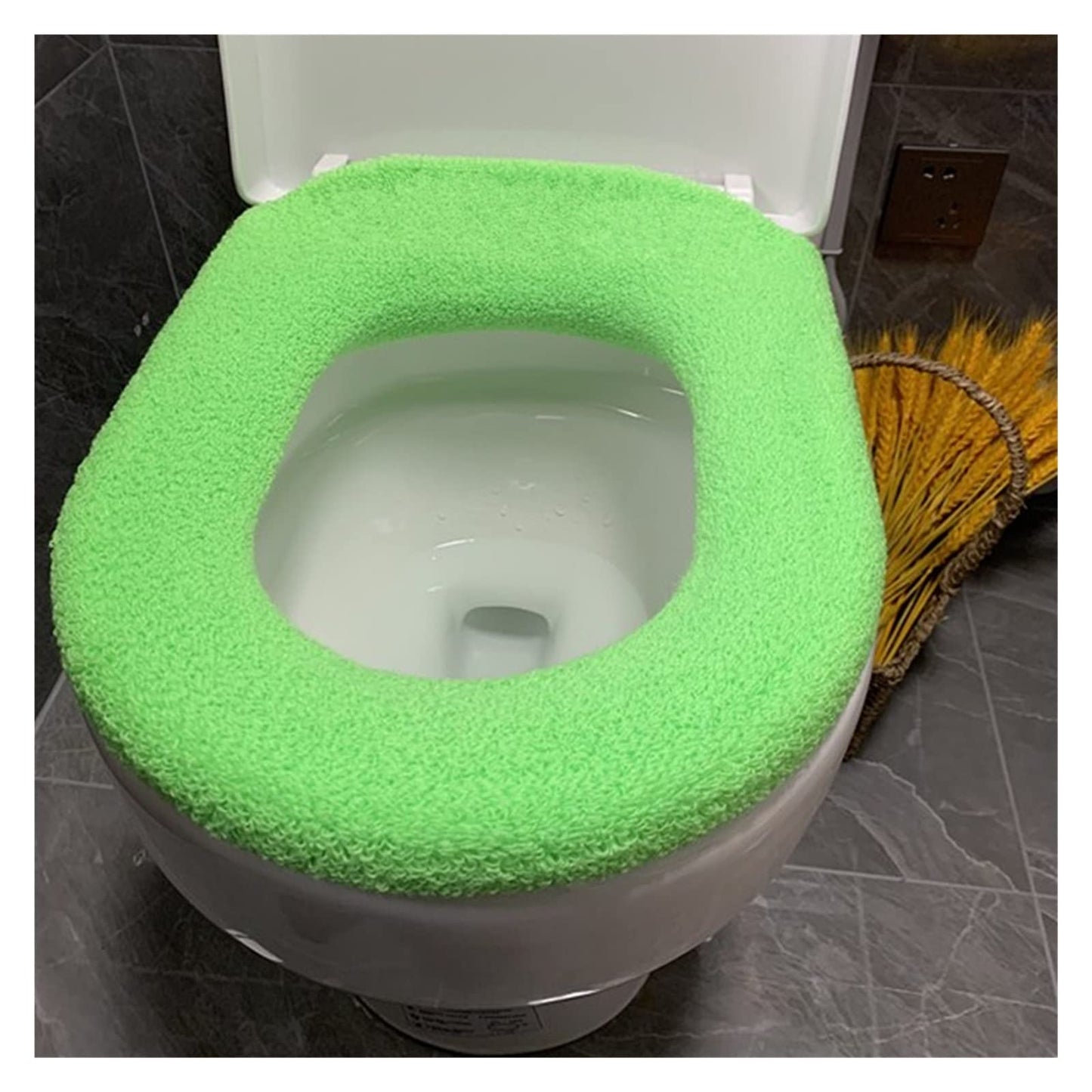 Comfortable Soft Multicolor Bathroom Toilet Set Thickening Washable Toilet Seats Cover Toilet Mat Winter Warm O Ring Potty Sets (Color : White)