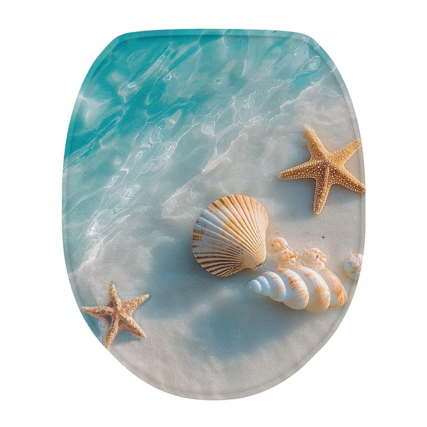 chaqlin Sea Turtle Floral Print Toilet Seat Covers for Bathroom Easy to Clean Toilet Lid Cover Bathroom Decoration Accessories Seat Covers Fits Most Toilets