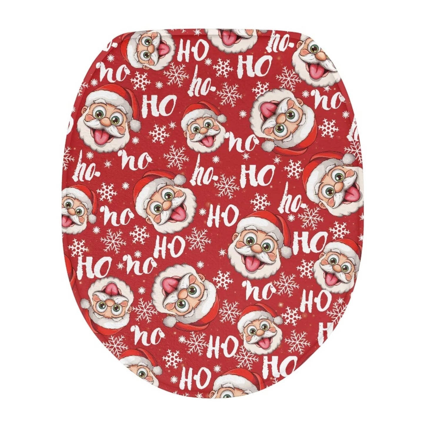 chaqlin Toilet Lid Cover Red Poppy Print Toilet Lid Seat Cover Washable Fabric Set, Novelty Gifts Fits Most Round, Elongated and Oblong Toilets