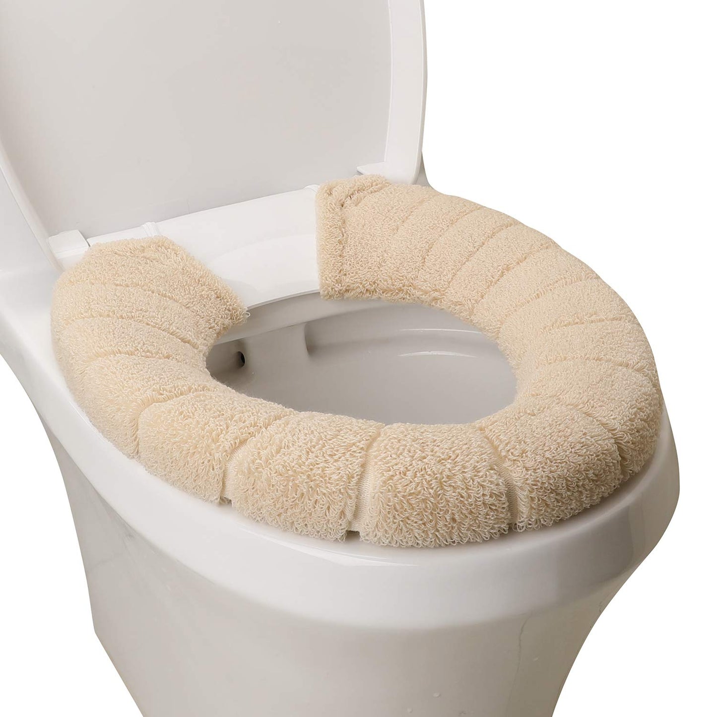 Toilet Seat Cover with Snaps Fixed,Thick Warmer,Machine Washable(grey) | soft thicker warm,easy to install,stretchable,non slip pad,stay in place,universal size,fit most toilet,reusable portable