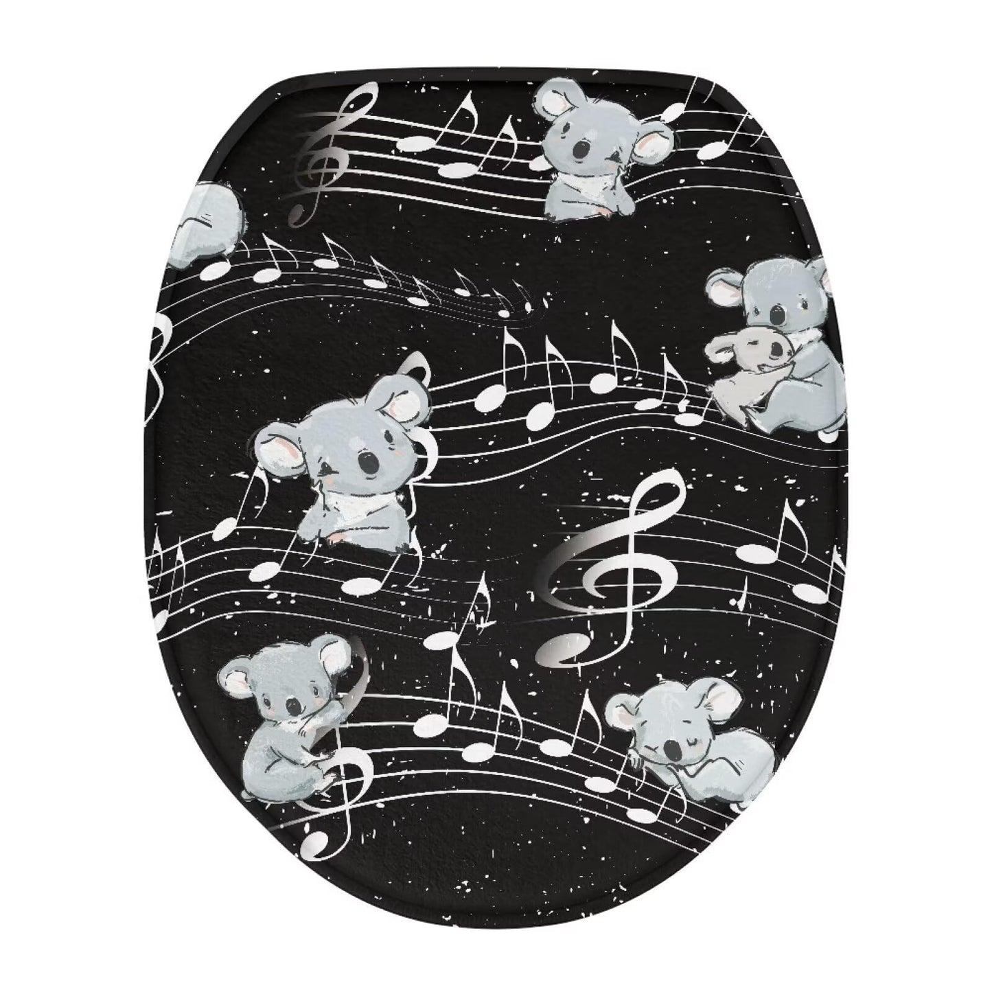 Purple Gothic Cat Toilet Lid Cover Elongated Toilet Seat Lid Covers Replacement Universal Toilet Seat Cover Fits Accessories Decor Soft Toilet Protector Cover Fits Most Toilet Lids-1