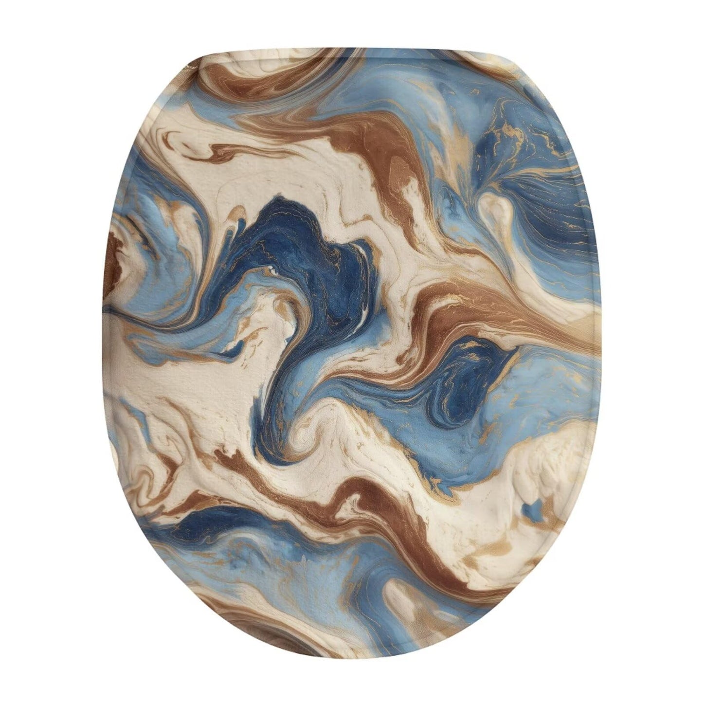 chaqlin Toilet Lid Cover with Elastic Straps and Non-Slip Backing Stays in Place Toilet Seat Lid Cover Fits Most Toilets Bathroom Decoration 17.3'' x 13'', Happy Fall Print