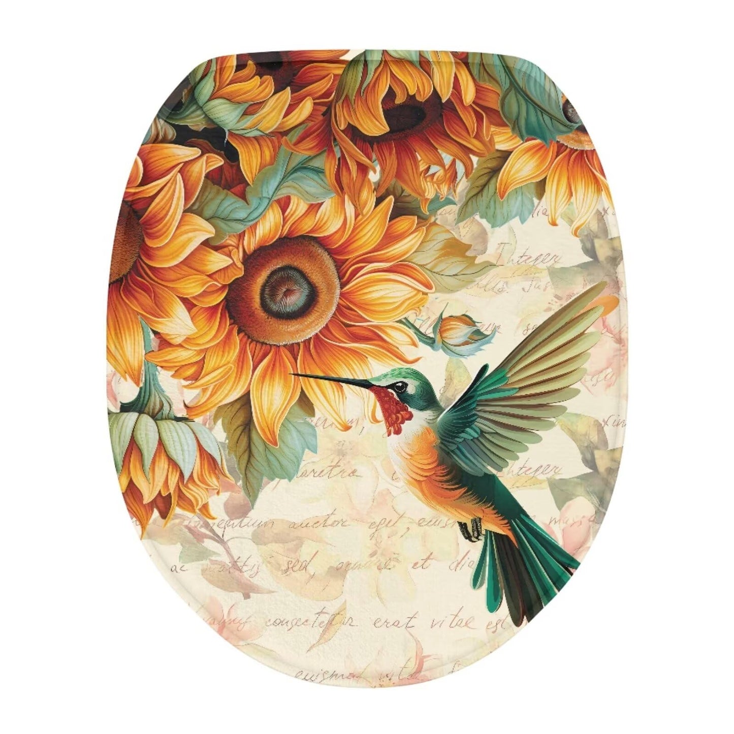 chaqlin Toilet Lid Cover Red Poppy Print Toilet Lid Seat Cover Washable Fabric Set, Novelty Gifts Fits Most Round, Elongated and Oblong Toilets