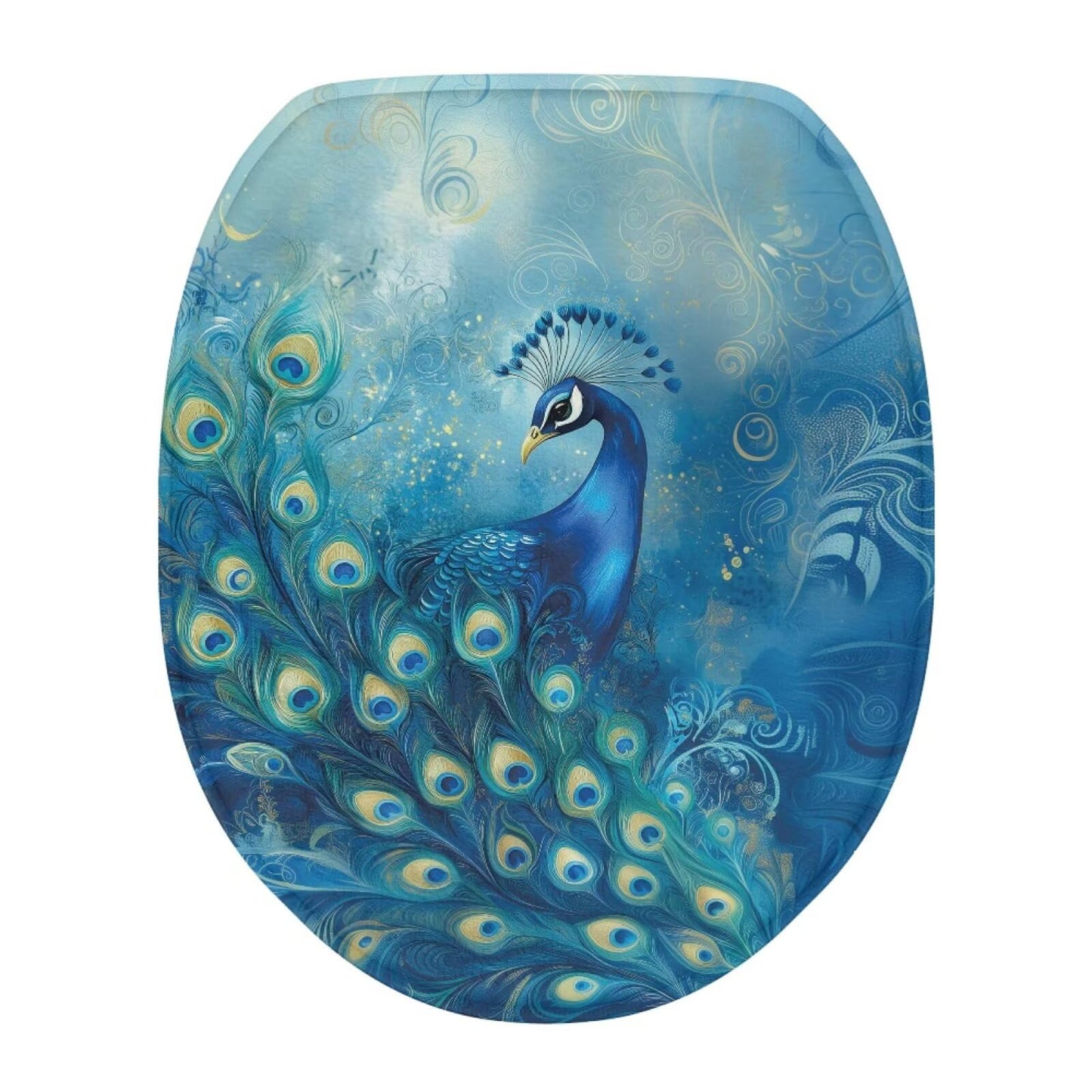 Hummingbird Flower Toilet Lid Covers for Bathroom Hummingbird Flower Toilet Seat Cushion Cover Elongated Reusable Replacement Fabric Elastic Washable Dust Covers