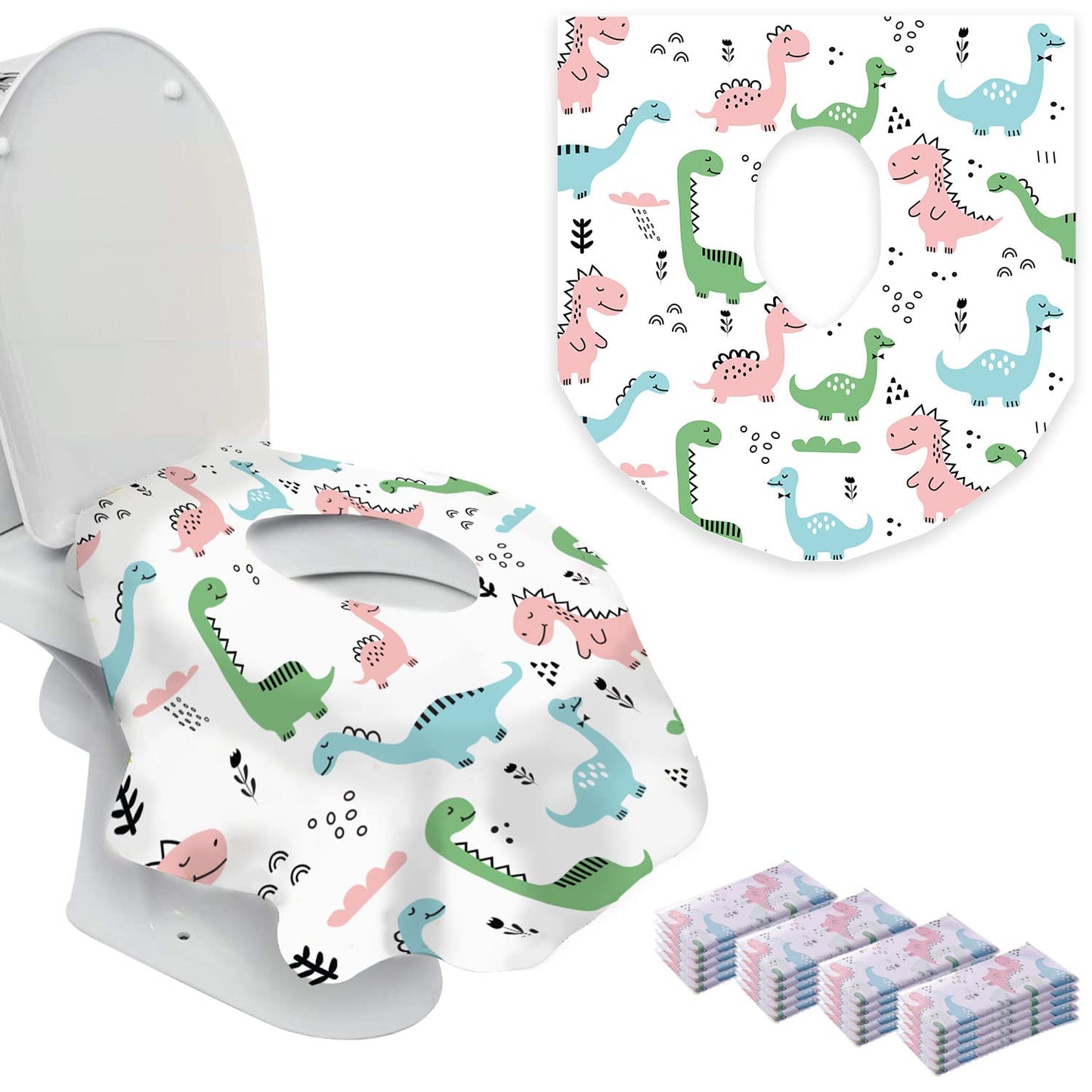 20 XL Toilet Seat Covers Disposable, Kids & Adults Travel Pack | Individually Wrapped, Waterproof, Potty Training, Toddler Liners, Travel Use