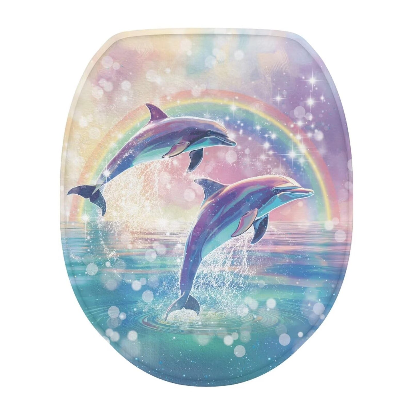 Purple Gothic Cat Toilet Lid Cover Elongated Toilet Seat Lid Covers Replacement Universal Toilet Seat Cover Fits Accessories Decor Soft Toilet Protector Cover Fits Most Toilet Lids-1