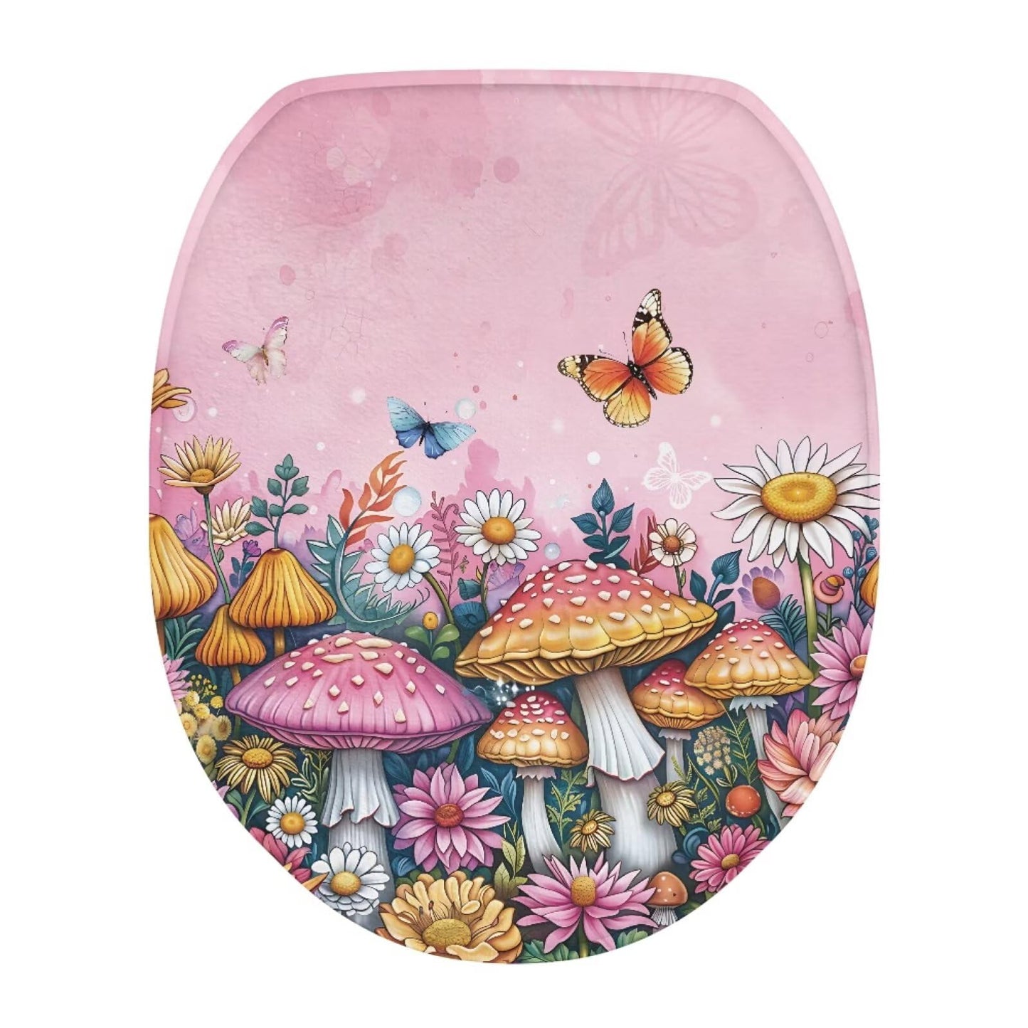 chaqlin Sea Turtle Floral Print Toilet Seat Covers for Bathroom Easy to Clean Toilet Lid Cover Bathroom Decoration Accessories Seat Covers Fits Most Toilets