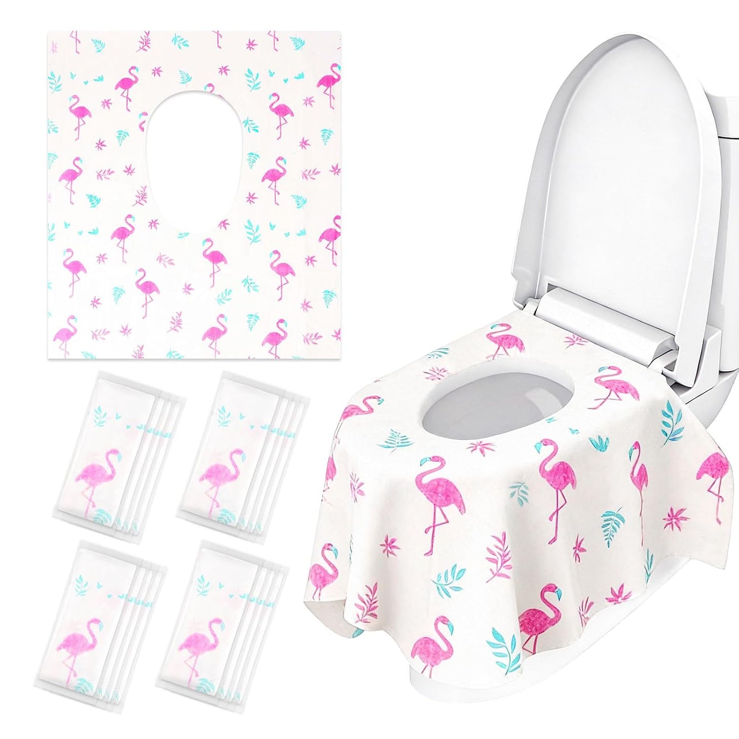 32 Pcs Disposable Toilet Seat Covers for Kids & Toddlers | Hygienic & Convenient Potty Training Seat Covers, Perfect for Travel & Public Restrooms