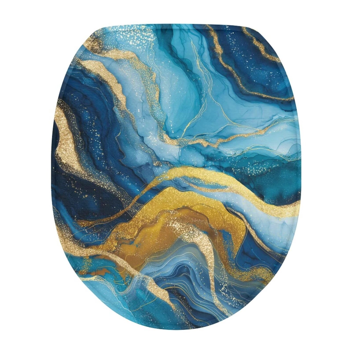 chaqlin Toilet Lid Cover with Elastic Straps and Non-Slip Backing Stays in Place Toilet Seat Lid Cover Fits Most Toilets Bathroom Decoration 17.3'' x 13'', Happy Fall Print