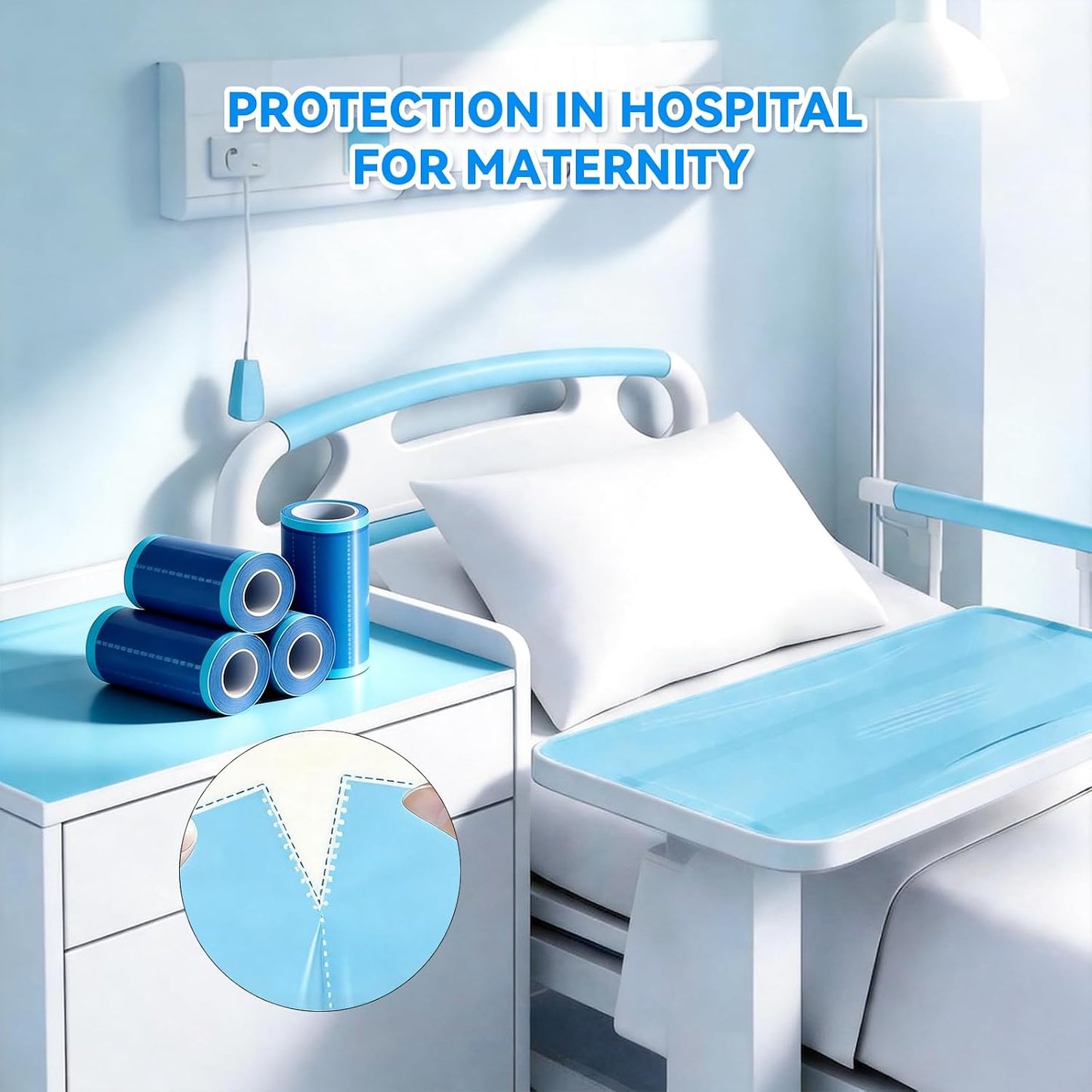Toilet Seat Covers Disposable for Travel Hotel,600 Pcs (4x150 pcs),Blue | Blue Barrier Film,Non-slip, Waterproof, Easy Removable, No Glue Left, Fit for Most Shape of Toilets,Public Bathroom Protector