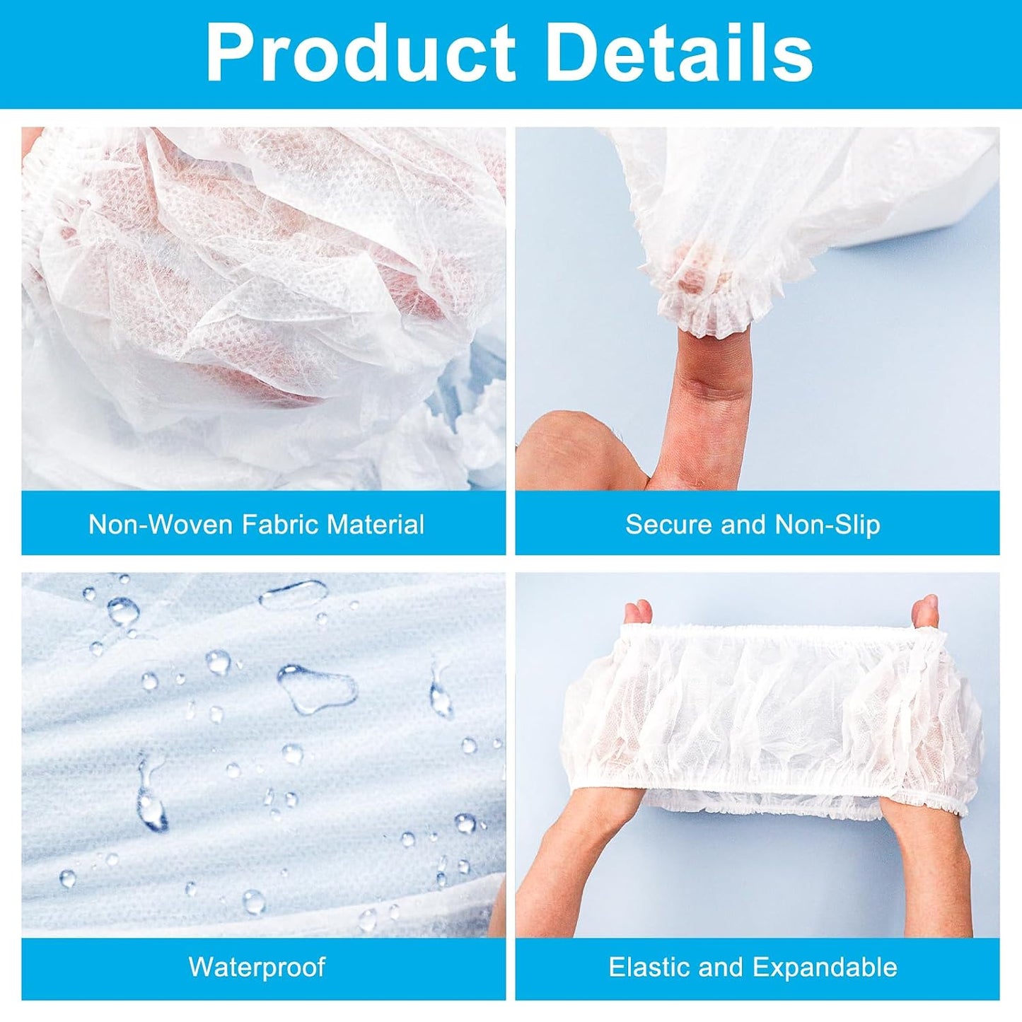 100 Pack Disposable Toilet Seat Cover | Waterproof, Non-Woven Fabric, For Travel, Outing, Hotel, Hospital, Public Toilet, Individual Package