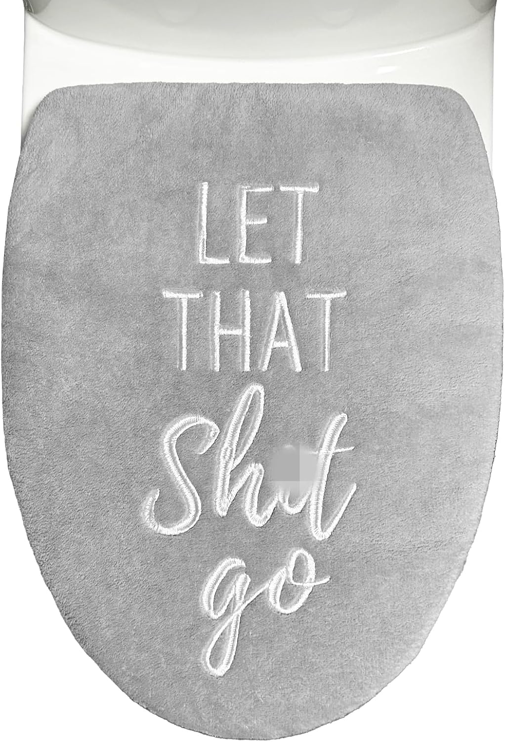 Black Bathroom Decor Toilet Lid Cover Funny Toilet Seat Covers 17.5"x15" Soft Restroom Accessories Machine Washable Fits Most Oblong Round Elongated Toilet Lid Cute Home Room Decorations