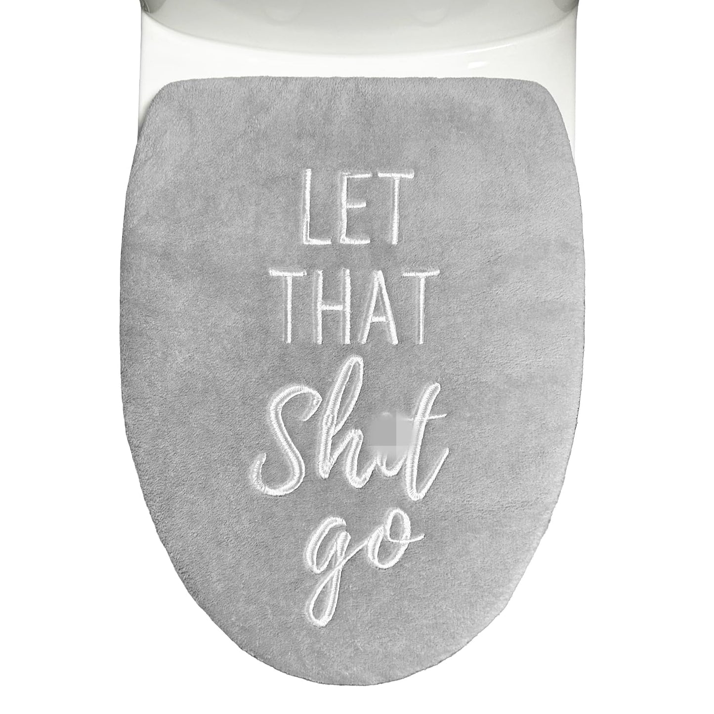 Black Bathroom Decor Toilet Lid Cover Funny Toilet Seat Covers 17.5"x15" Soft Restroom Accessories Machine Washable Fits Most Oblong Round Elongated Toilet Lid Cute Home Room Decorations