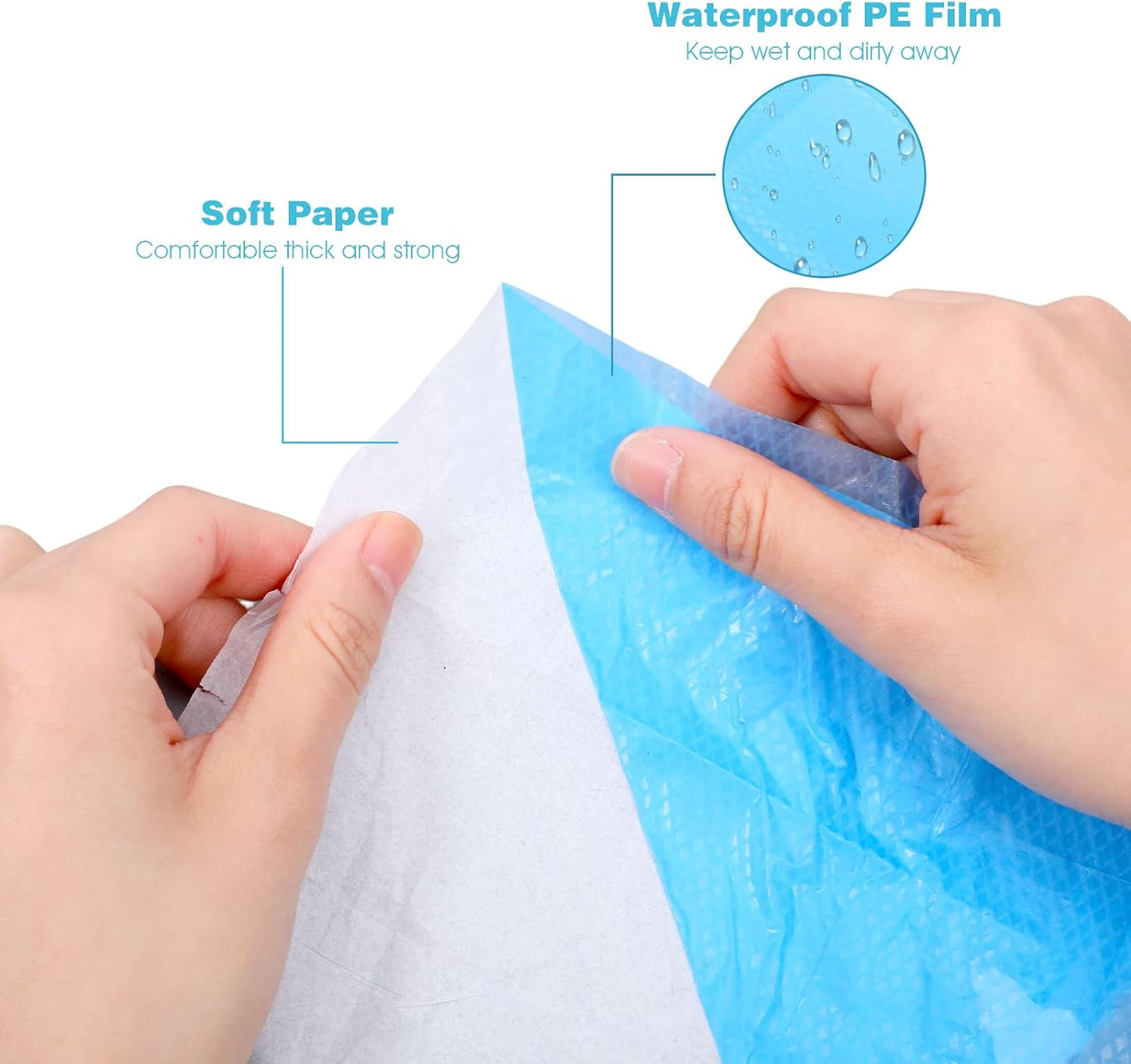 100 Pack Disposable Toilet Seat Covers 16x24 Inch Travel Toilet Covers | Individually Wrapped, Extra Large, Potty Liners, Portable Travel Seat Cover, Waterproof
