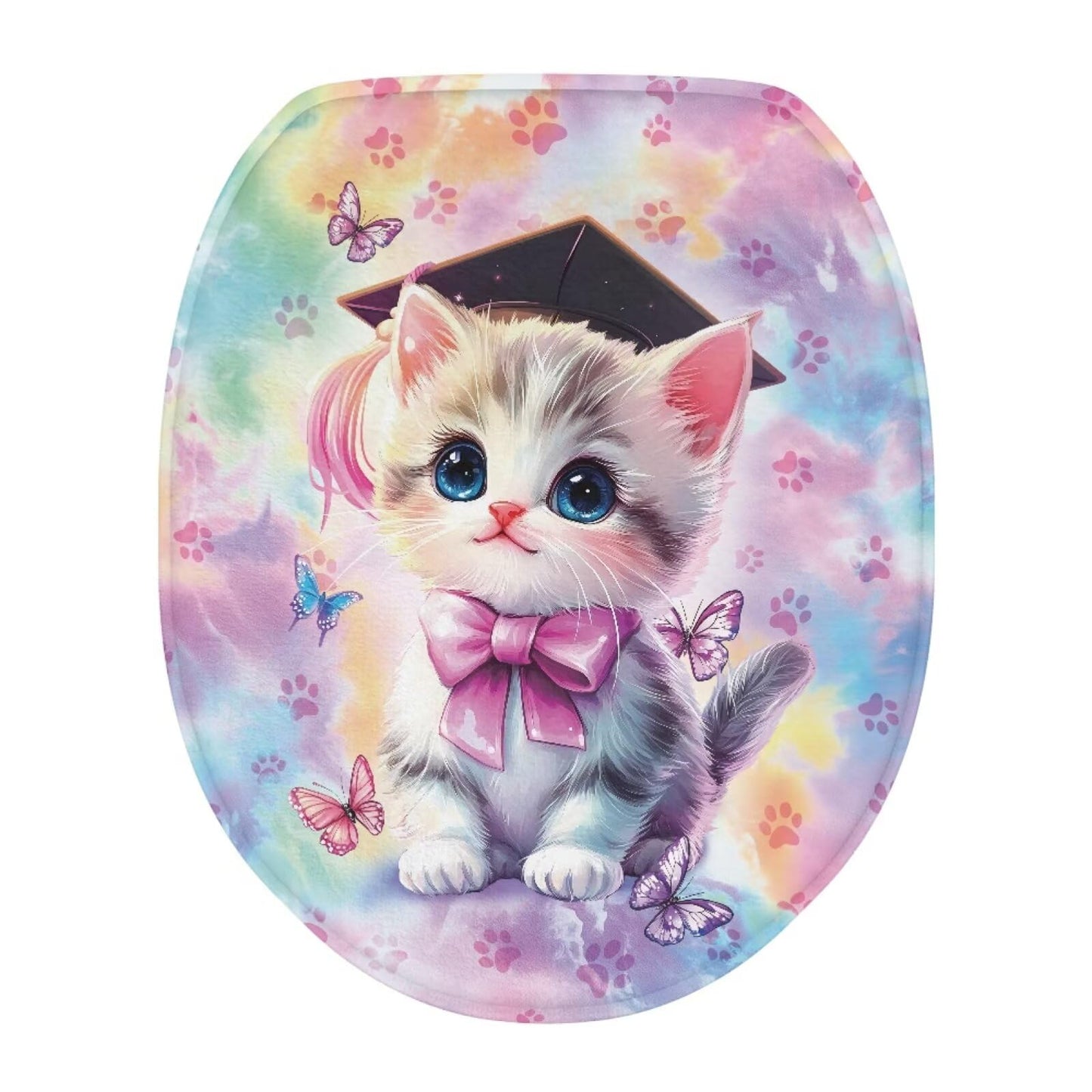 Hummingbird Flower Toilet Lid Covers for Bathroom Hummingbird Flower Toilet Seat Cushion Cover Elongated Reusable Replacement Fabric Elastic Washable Dust Covers