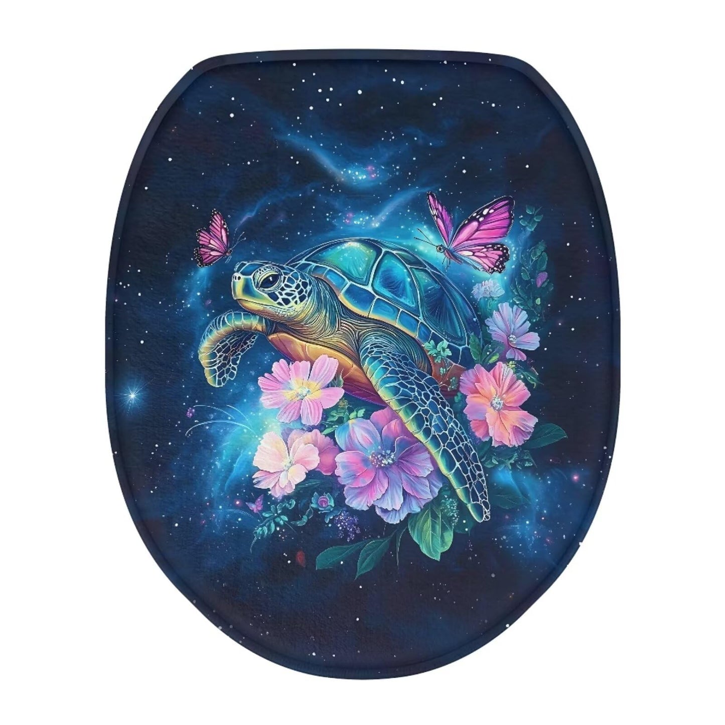 Hummingbird Flower Toilet Lid Covers for Bathroom Hummingbird Flower Toilet Seat Cushion Cover Elongated Reusable Replacement Fabric Elastic Washable Dust Covers