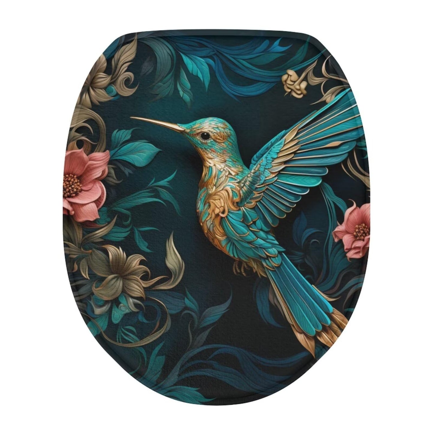 Purple Gothic Cat Toilet Lid Cover Elongated Toilet Seat Lid Covers Replacement Universal Toilet Seat Cover Fits Accessories Decor Soft Toilet Protector Cover Fits Most Toilet Lids-1