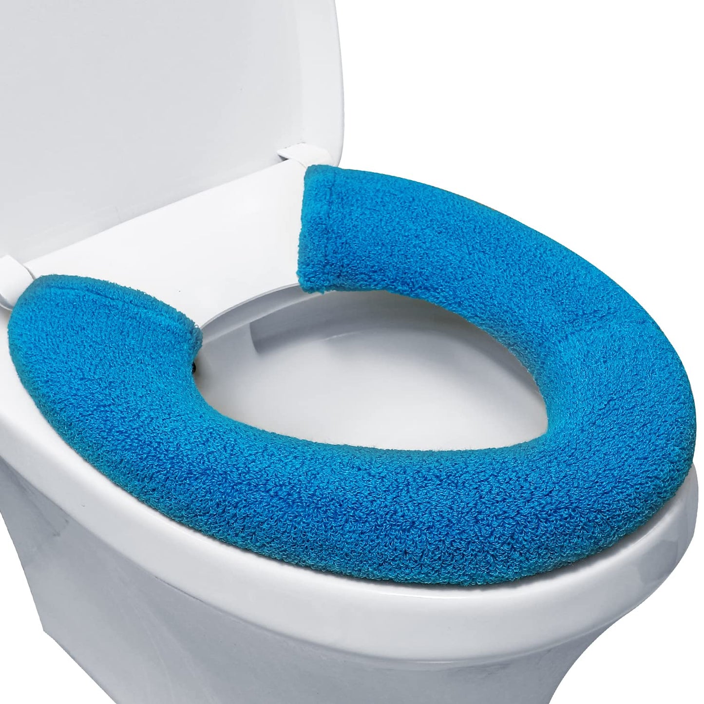 Toilet Seat Cover with Snaps Fixed,Thick Warmer,Machine Washable(grey) | soft thicker warm,easy to install,stretchable,non slip pad,stay in place,universal size,fit most toilet,reusable portable