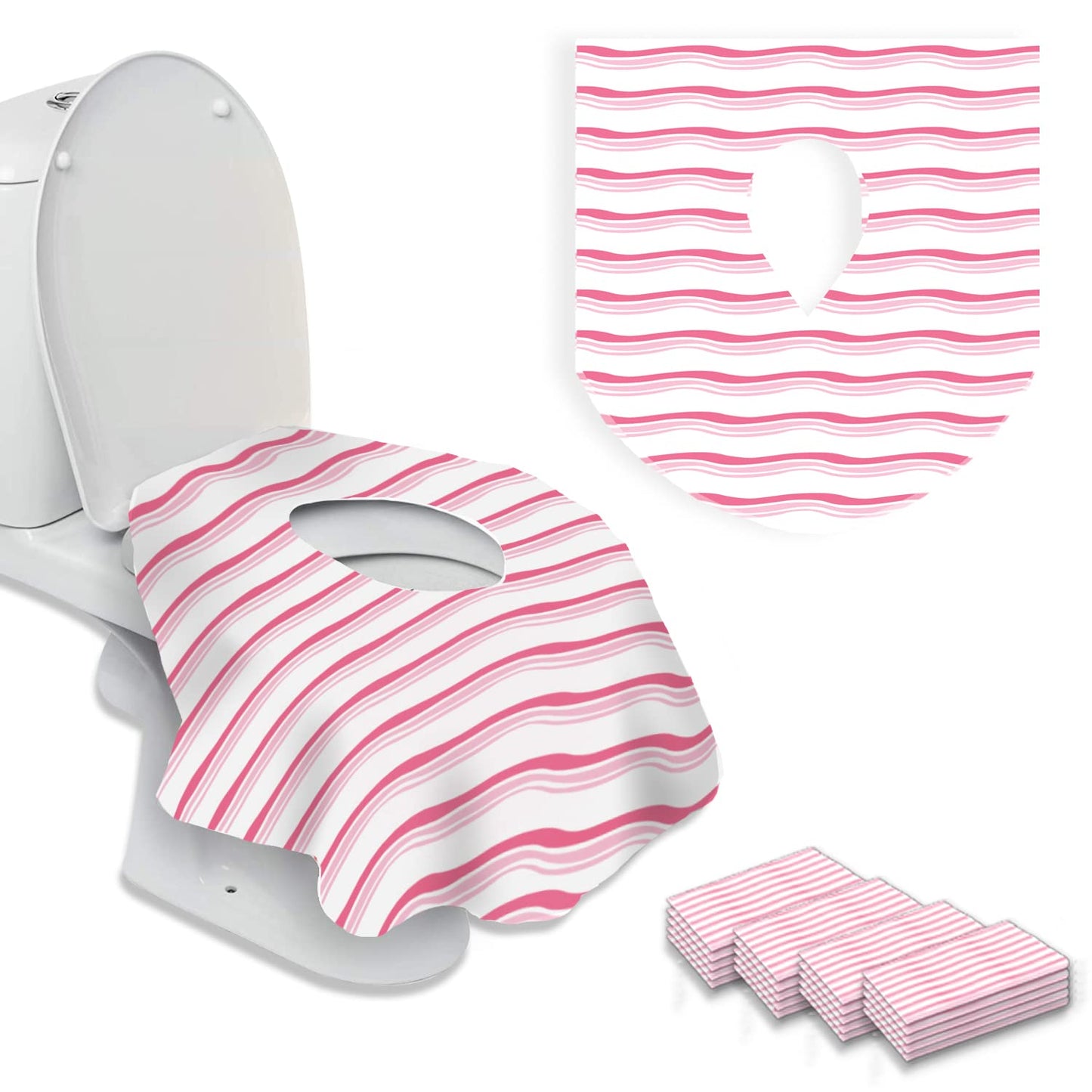 20 XL Toilet Seat Covers Disposable, Kids & Adults Travel Pack | Individually Wrapped, Waterproof, Potty Training, Toddler Liners, Travel Use