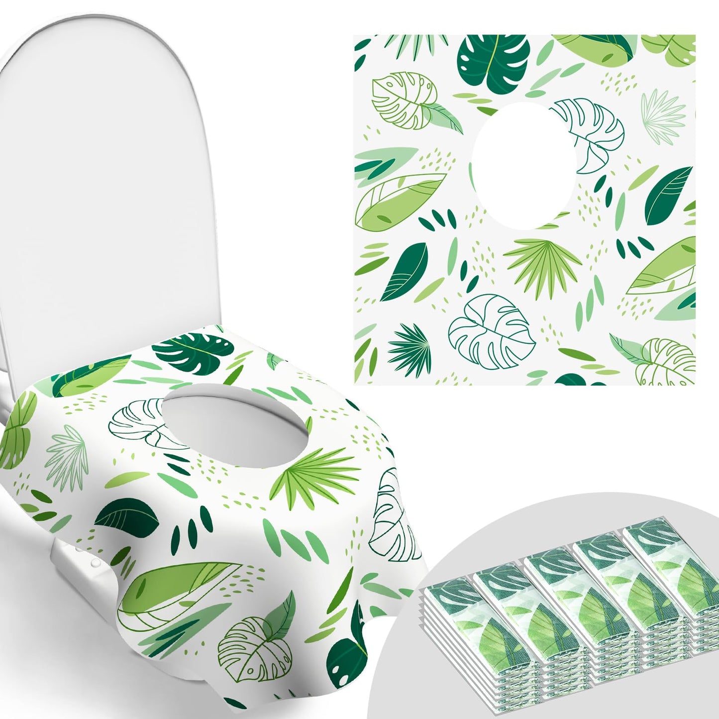 30 Pack Toilet Seat Covers Disposable, Large Waterproof Potty Covers for Toddlers, Kids, and Adults, Individually Wrapped for Travel, Toddler Potty Training for Public Restroom, Airplane, Trip