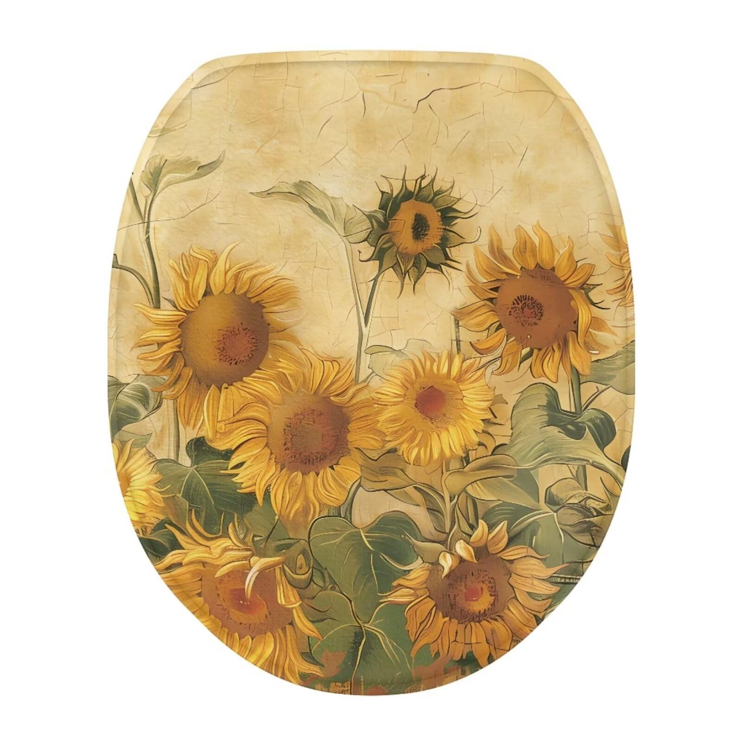 chaqlin Toilet Lid Cover Red Poppy Print Toilet Lid Seat Cover Washable Fabric Set, Novelty Gifts Fits Most Round, Elongated and Oblong Toilets