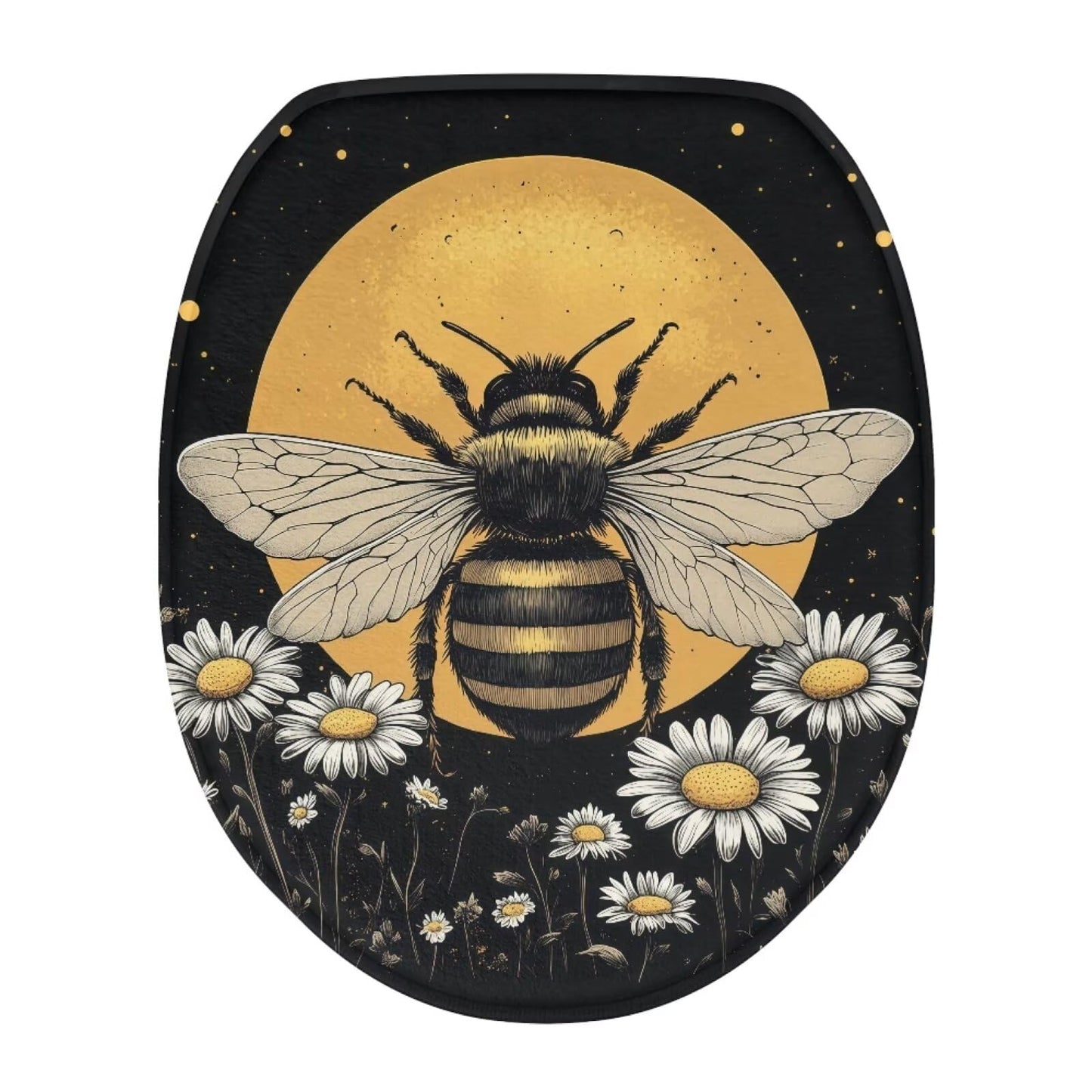Hummingbird Flower Toilet Lid Covers for Bathroom Hummingbird Flower Toilet Seat Cushion Cover Elongated Reusable Replacement Fabric Elastic Washable Dust Covers