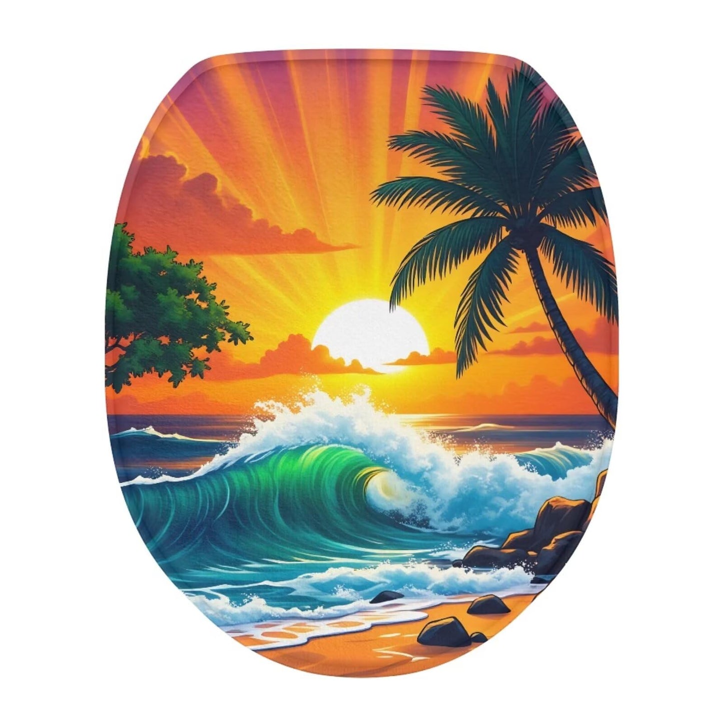 Hummingbird Flower Toilet Lid Covers for Bathroom Hummingbird Flower Toilet Seat Cushion Cover Elongated Reusable Replacement Fabric Elastic Washable Dust Covers