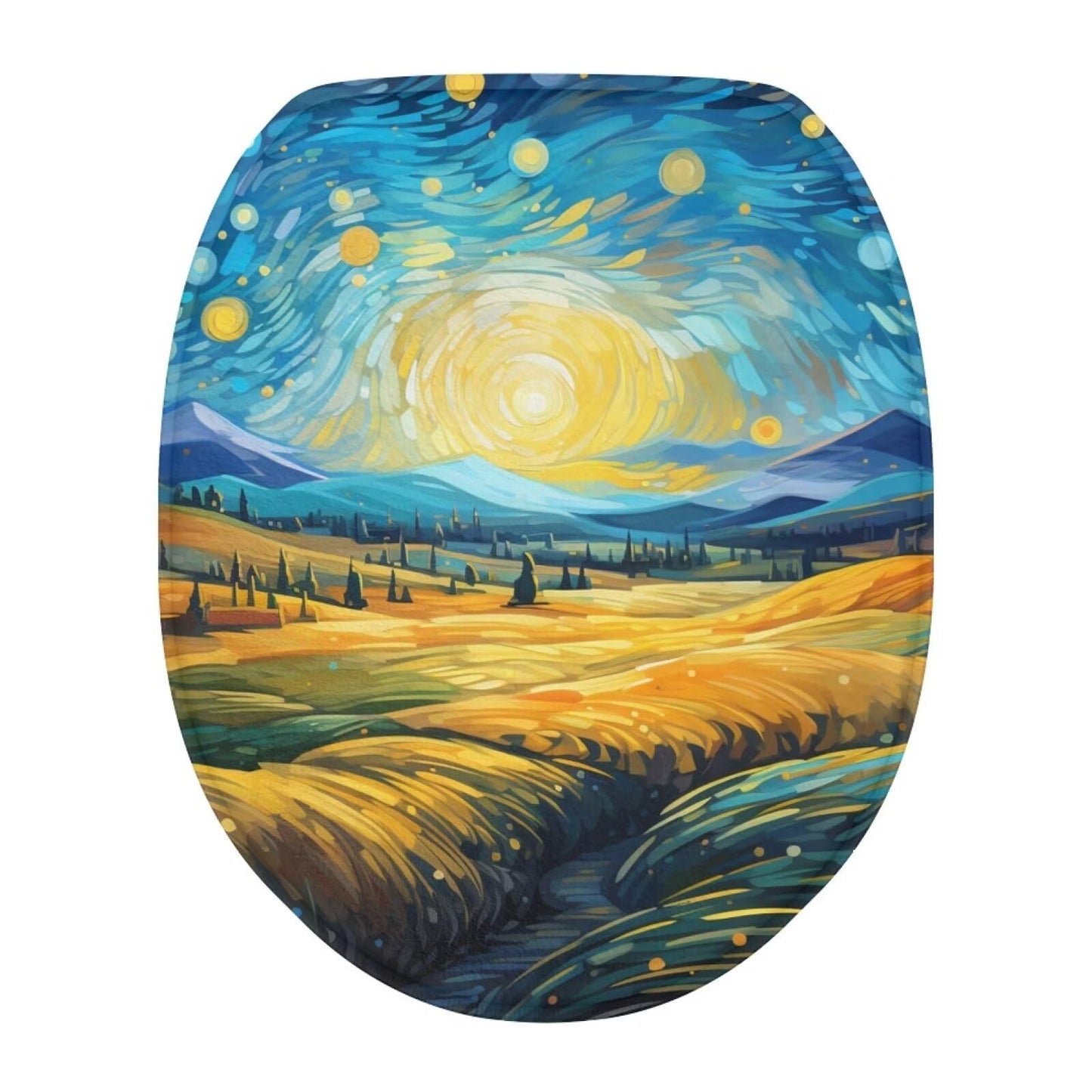 Purple Gothic Cat Toilet Lid Cover Elongated Toilet Seat Lid Covers Replacement Universal Toilet Seat Cover Fits Accessories Decor Soft Toilet Protector Cover Fits Most Toilet Lids-1