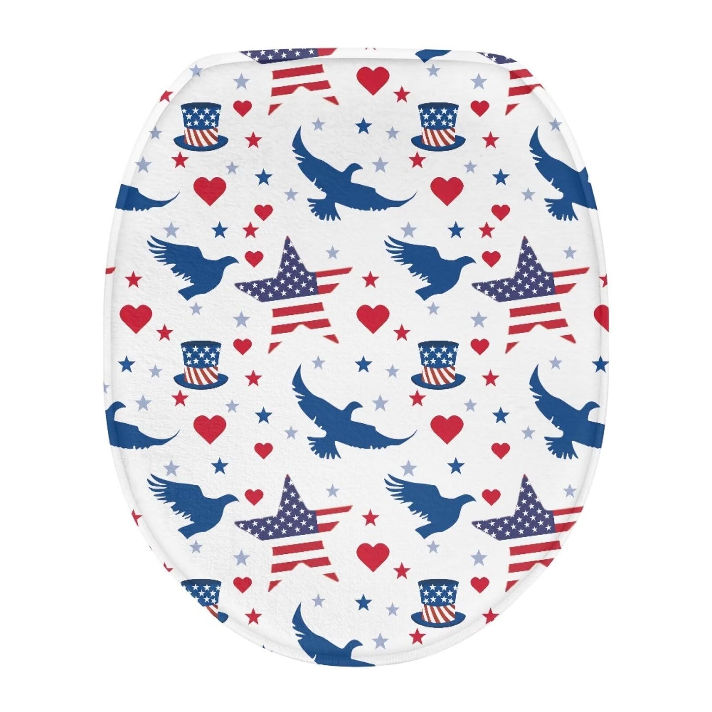 Dinosaur Toilet Lid Cover, Comfortable Dustproof and Reusable Toilet Seat Cover, Flannel Soft Bathroom Accessories Toilet Lid Cover