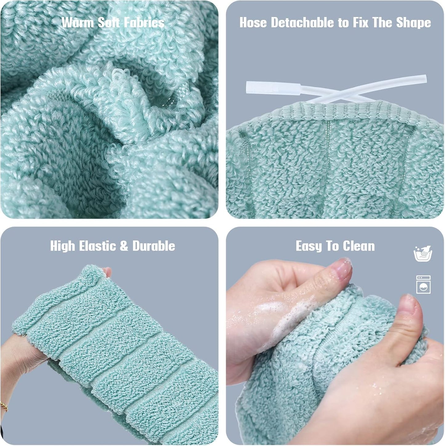 Moukeren 8 Pcs 11.8'' Thicker Bathroom Commode Seat Covers, Simple Colors | Stretchable Toilet Cushion Pads, Soft Fleece, Washable Universal Fit, Easy Install, Winter Warm for Home
