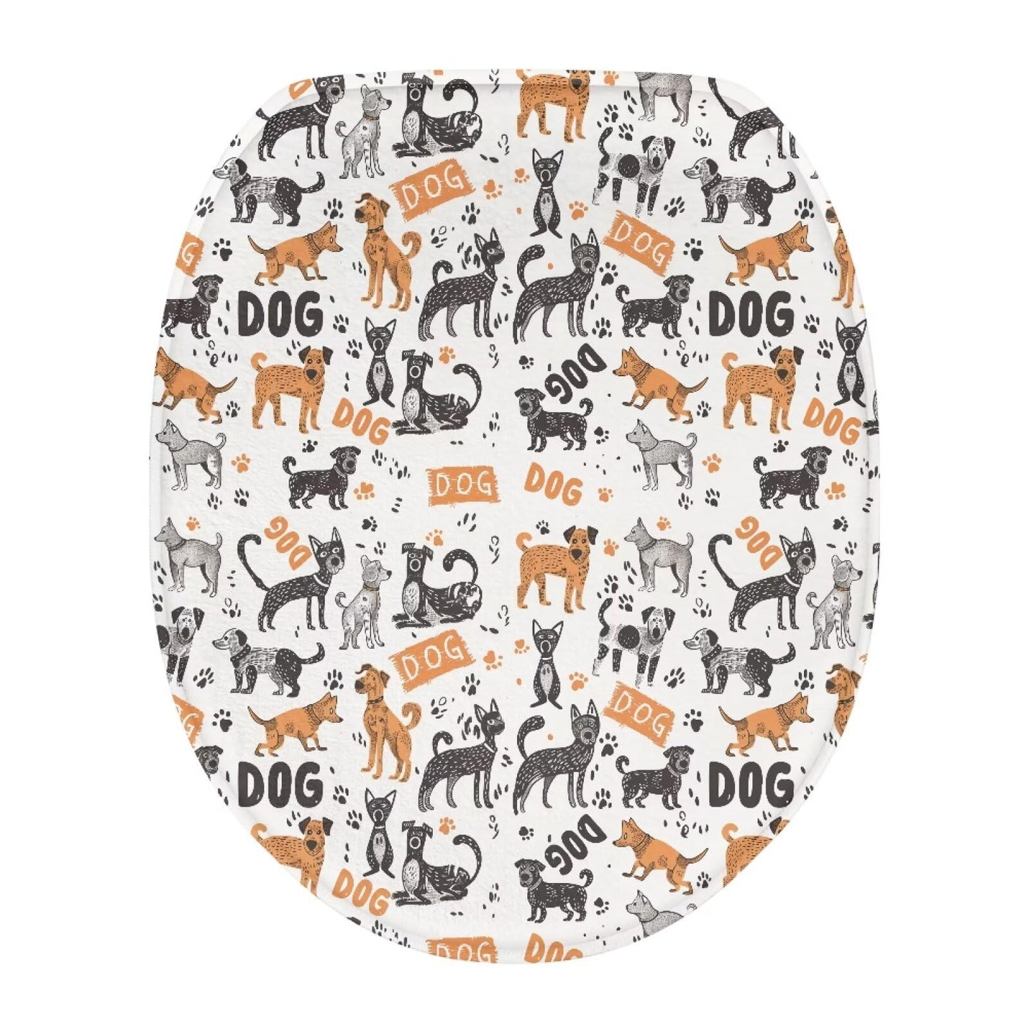 Dinosaur Toilet Lid Cover, Comfortable Dustproof and Reusable Toilet Seat Cover, Flannel Soft Bathroom Accessories Toilet Lid Cover
