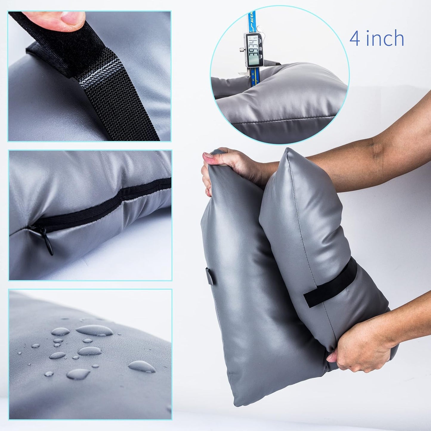 Bedside Commode Seat Cushion, Commode Padded Seat for Elderly, Soft Seat Cover with Clips and Fixing Straps, Toilet Seat Cushion 16.5" x 16.5"