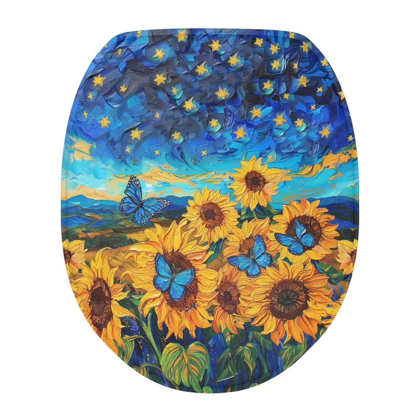Dinosaur Toilet Lid Cover, Comfortable Dustproof and Reusable Toilet Seat Cover, Flannel Soft Bathroom Accessories Toilet Lid Cover