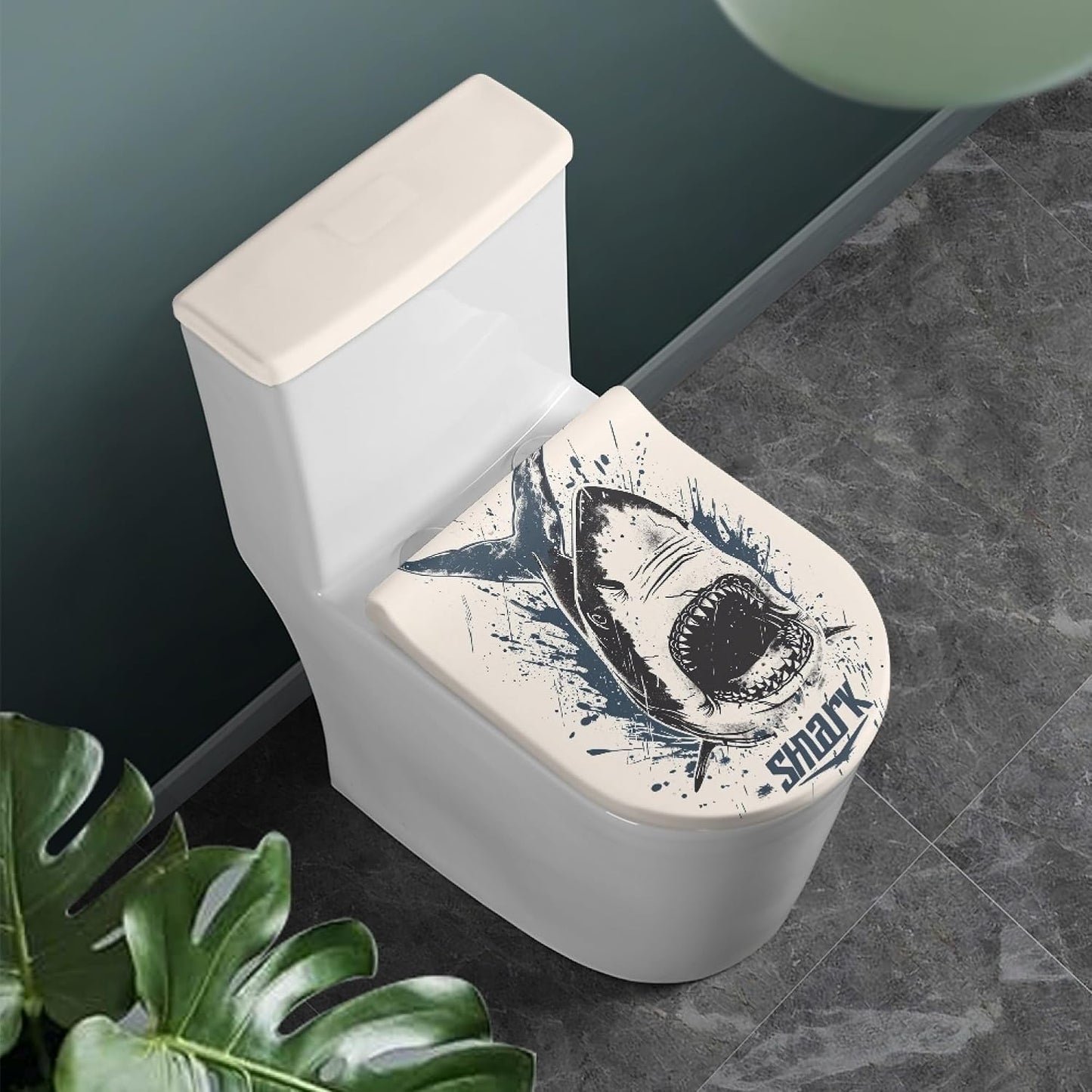 Japanese Fish Set of 2 Toilet Lid and Tank Cover Home Art Orange Pink