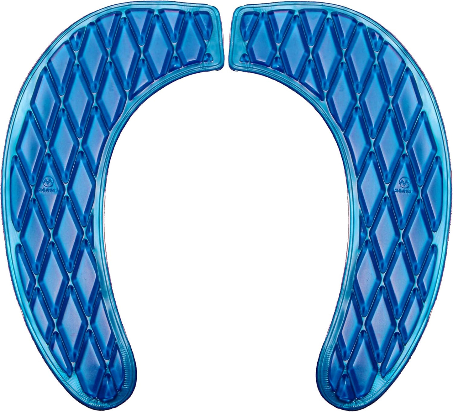 Morvat Gel Toilet Seat Cushion, Washable Padded Riser Cushion for Toilets & Commode Chair, Maximum Pain Relief Comfort & Support, Adhesive Raised Donut Pad for Elderly & Handicapped, Blue, Elongated