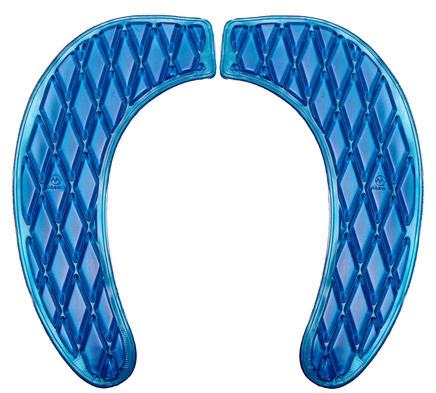 Morvat Gel Toilet Seat Cushion, Washable Padded Riser Cushion for Toilets & Commode Chair, Maximum Pain Relief Comfort & Support, Adhesive Raised Donut Pad for Elderly & Handicapped, Blue, Elongated